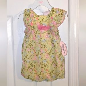 3/$30 NWT Little Lass Baby Girl 18 Months Spring Easter Floral Romper